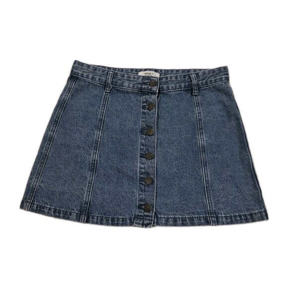 Forever 21 Size 28 Denim Button Up Jean Skirt - Picture 1 of 3